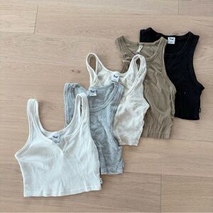 Aritzia TNA Tank Top Bundle (5 tops) – XS / 2XS